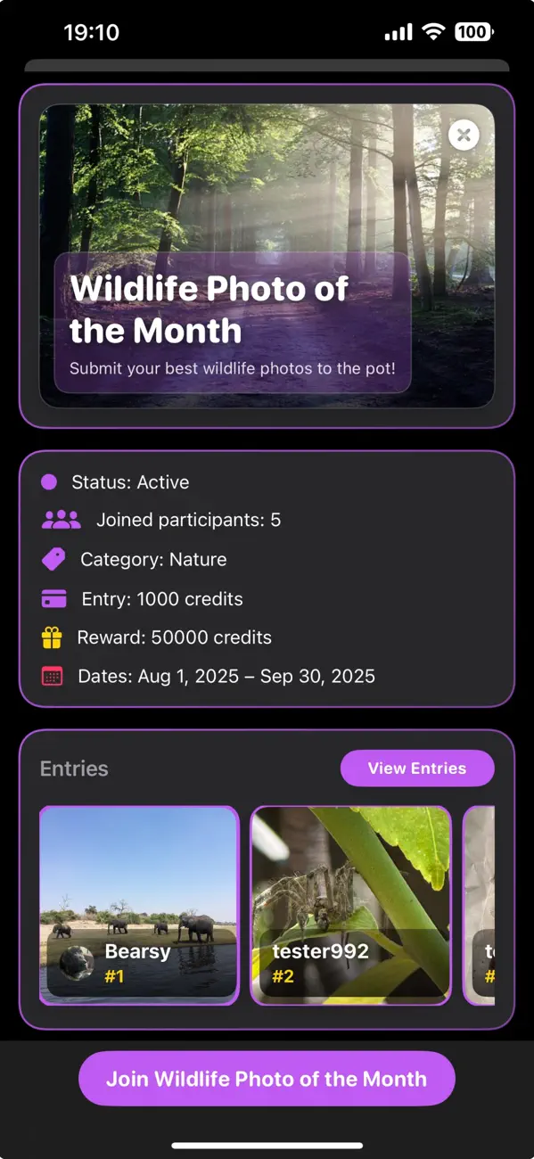 Backwood — community competitions